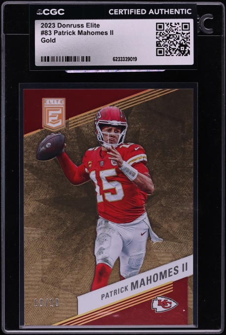 2023 Donruss Elite Gold Patrick Mahomes II 10/10 #83 CGC AUTH