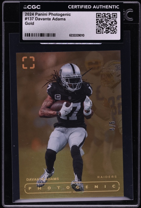 2024 Panini PhotoGenic Gold Davante Adams /5 #137 CGC AUTH