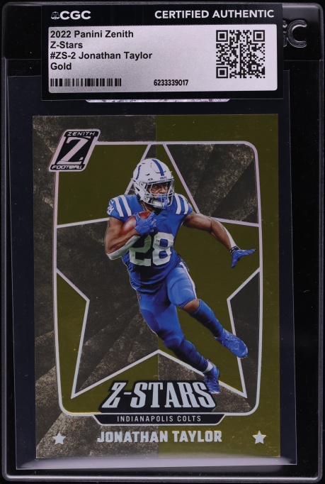 2022 Panini Zenith Z-Stars Gold Jonathan Taylor /10 #ZS-2 CGC AUTH