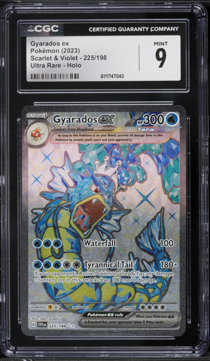 2023 Pokemon Scarlet & Violet Full Art Gyarados ex #225 CGC 9 MINT