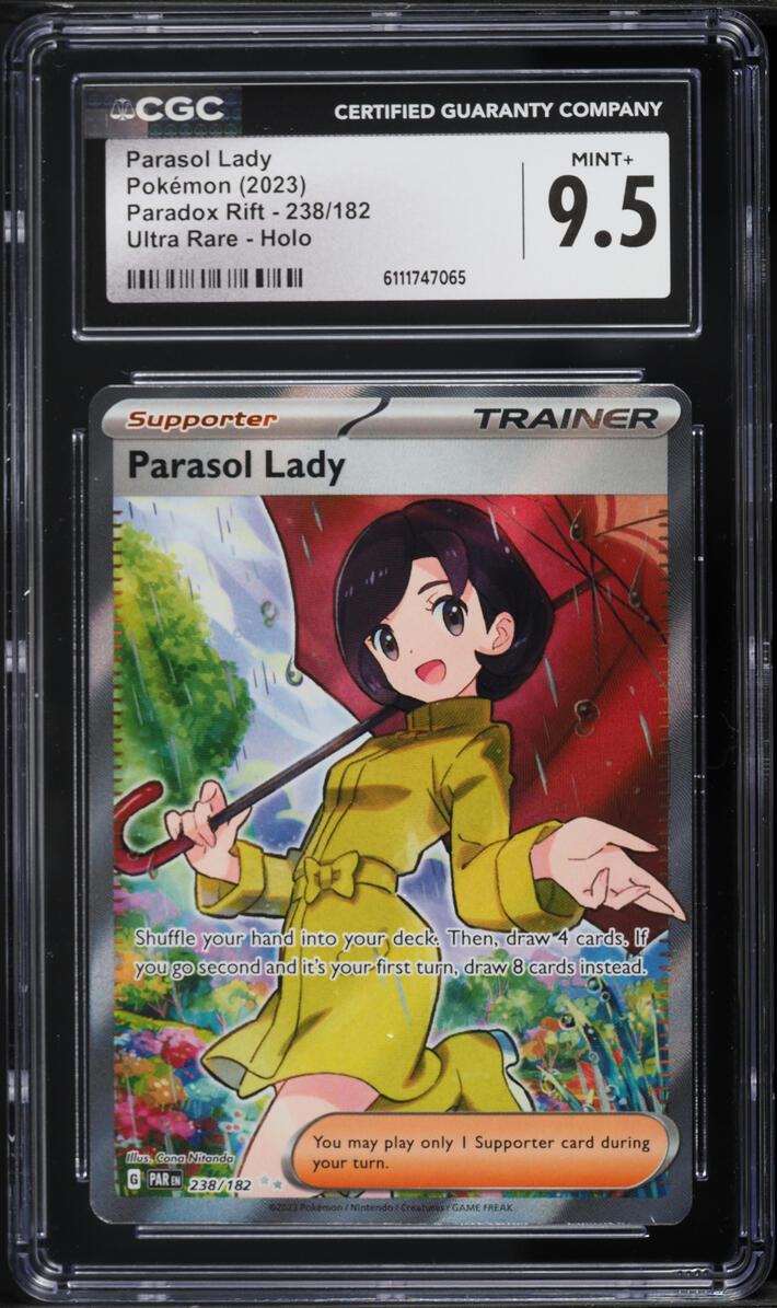 2023 Pokemon Scarlet & Violet Paradox Rift Full Art Parasol Lady #238 CGC 9.5 MINT+