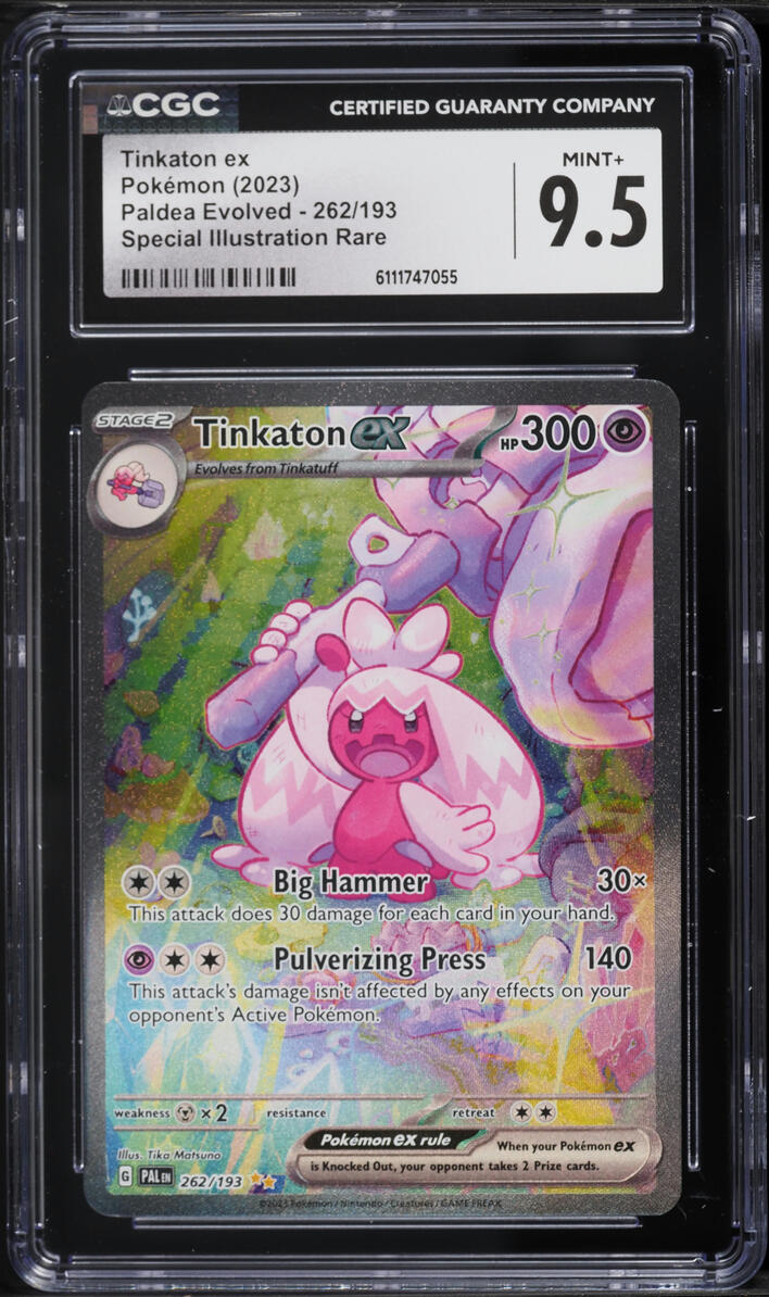 2023 Pokemon Scarlet & Violet Paldea Evolved SIR Tinkaton ex #262 CGC 9.5 MINT+