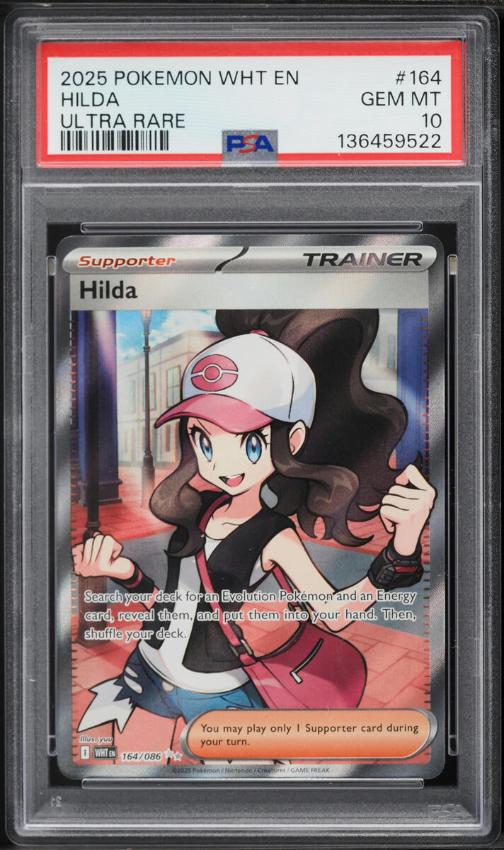 2025 Pokemon Scarlet & Violet White Flare Full Art Hilda #164 PSA 10 GEM MINT