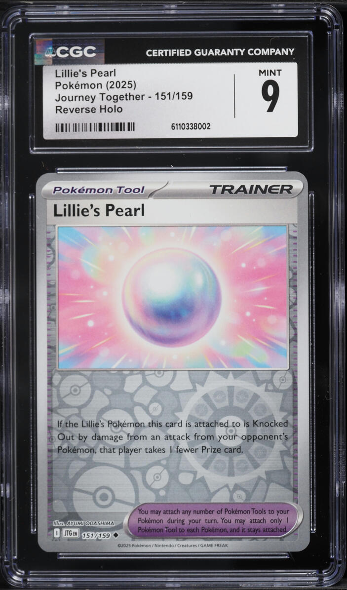 2025 Pokemon Scarlet & Violet Journey Together Reverse Holo Lillie's Pearl #151 CGC 9 MINT