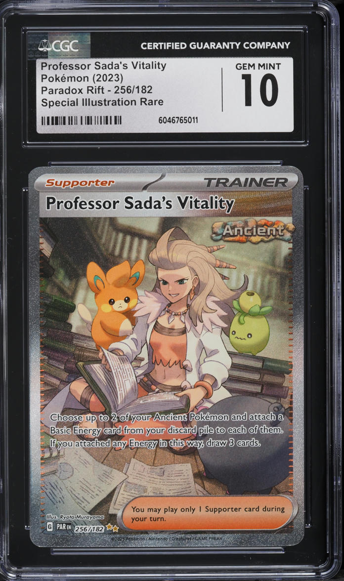 2023 Pokemon SV Paradox Rift SIR Professor Sada's Vitality #256 CGC 10 GEM MINT