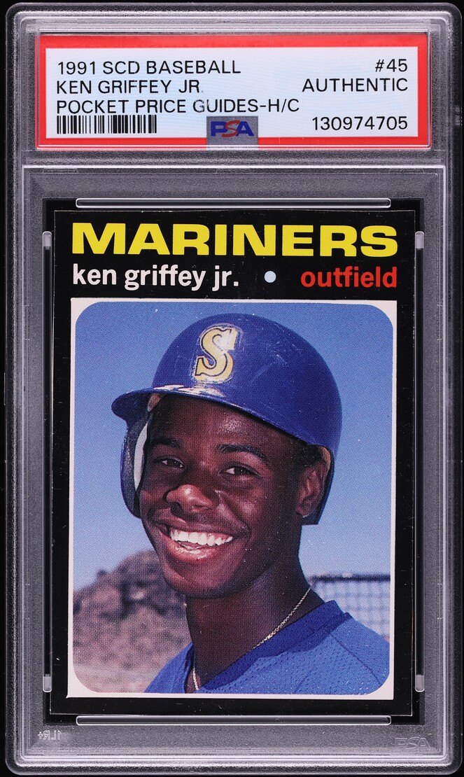 1991 SCD Baseball Pocket Price Guides Ken Griffey Jr. #45 PSA AUTH