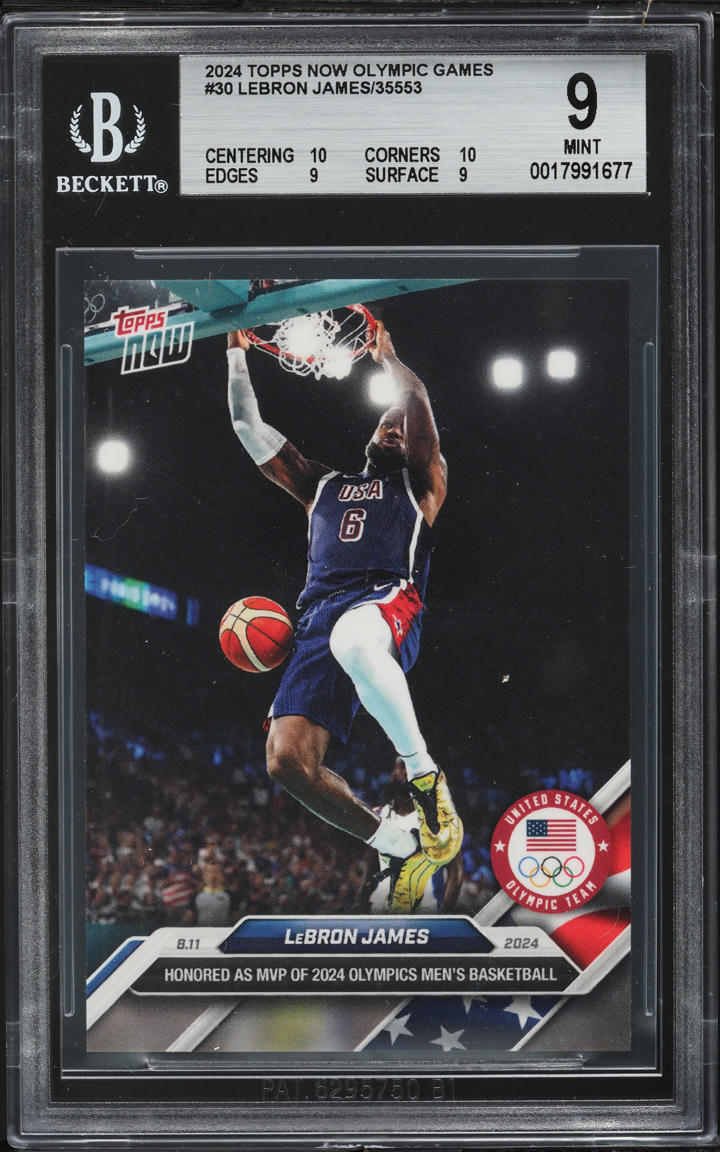 2024 Topps Now Olympic Games LeBron James #30 BGS 9 MINT