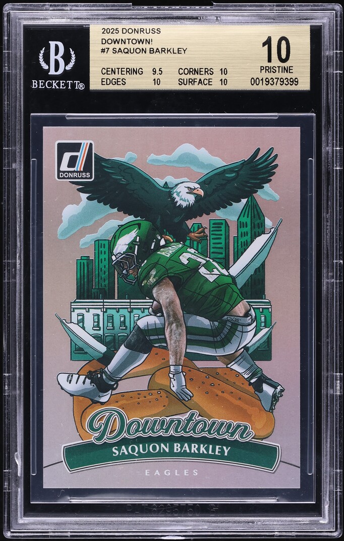 2025 Donruss Downtown! Saquon Barkley #7 BGS 10 PRISTINE