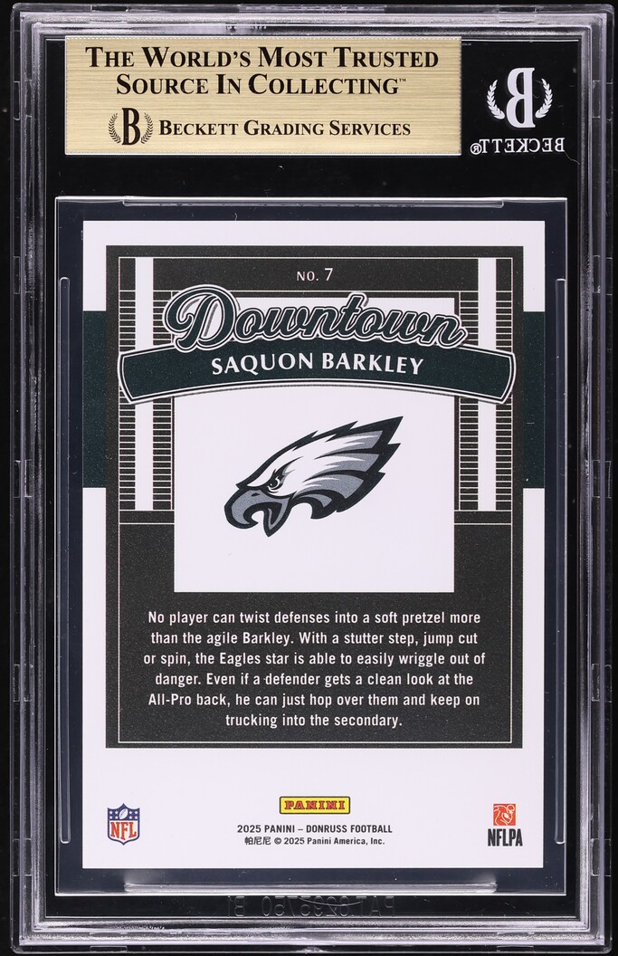 2025 Donruss Downtown! Saquon Barkley #7 BGS 10 PRISTINE