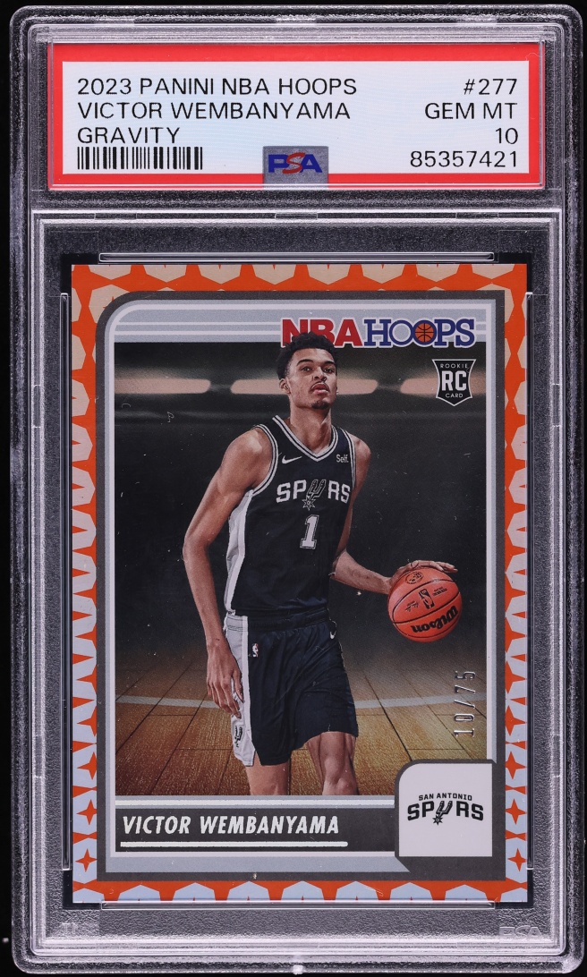 2023 Hoops Gravity Victor Wembanyama ROOKIE /75 #277 PSA 10 GEM MINT - Photo 1