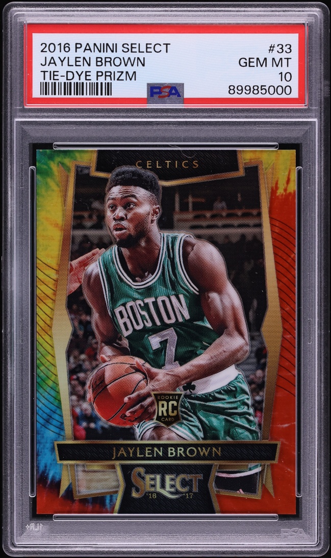 2016 Select Tie-Dye Prizm Jaylen Brown ROOKIE /25 #33 PSA 10 GEM MINT - Photo 1