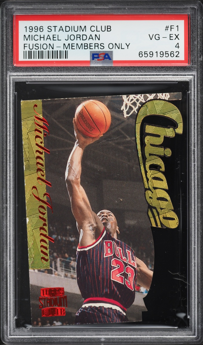 1996 Stadium Club Fusion Members Only Die-Cut Michael Jordan #F1 PSA 4 VGEX