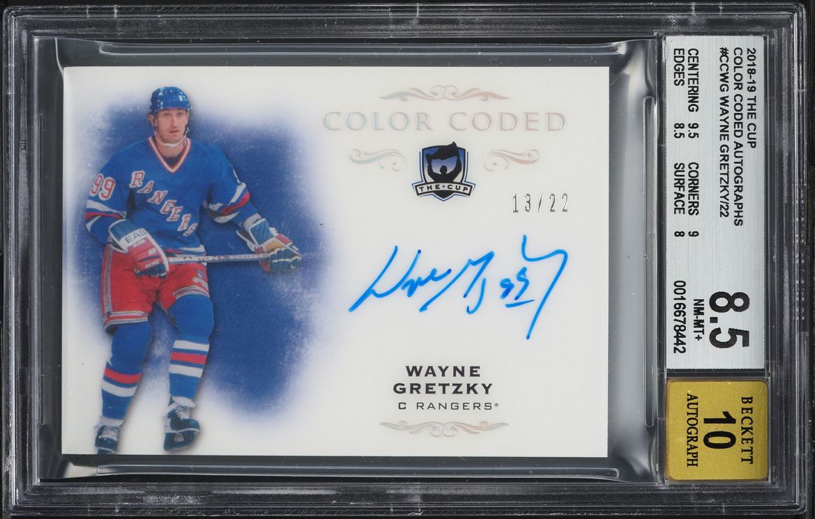 2018 The Cup Color Coded Wayne Gretzky AUTO /22 #CC-WG BGS 8.5 NM-MT+