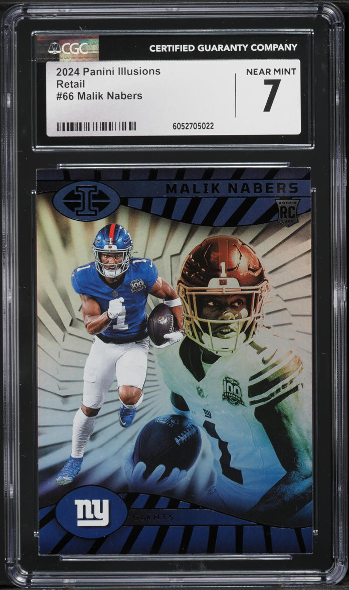2024 Panini Illusions Retail Malik Nabers ROOKIE #66 CGC 7 NRMT