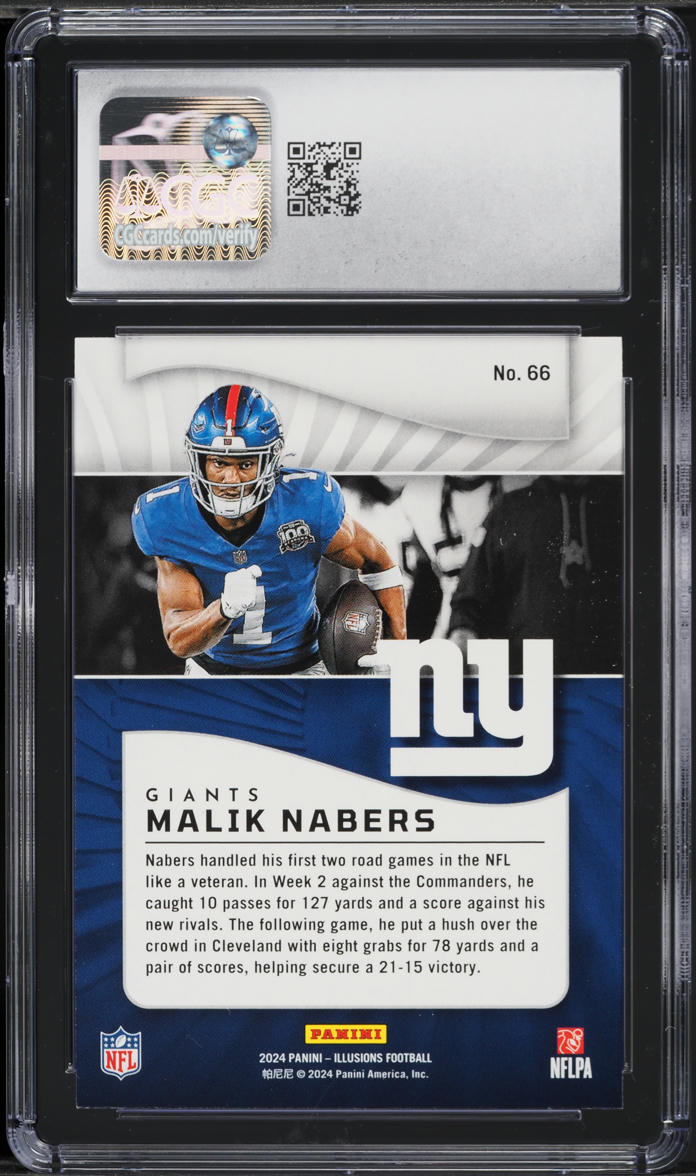 2024 Panini Illusions Retail Malik Nabers ROOKIE #66 CGC 7 NRMT