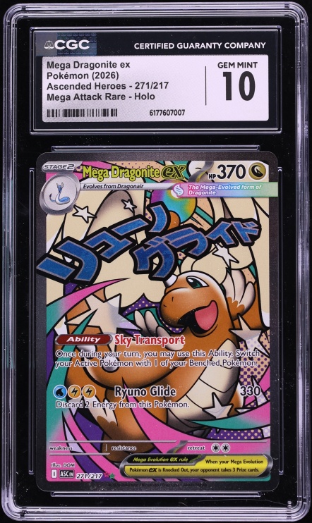 2026 Pokemon Mega Evolution Ascended Heroes MA Mega Dragonite Ex #271 CGC 10 GEM MINT