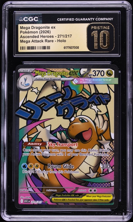 2026 Pokemon Mega Evolution Ascended Heroes MA Mega Dragonite Ex #271 CGC 10 PRISTINE