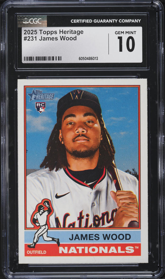 2025 Topps Heritage James Wood ROOKIE #231 CGC 10 GEM MINT