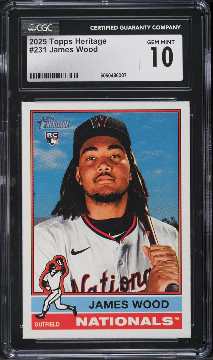 2025 Topps Heritage James Wood ROOKIE #231 CGC 10 GEM MINT