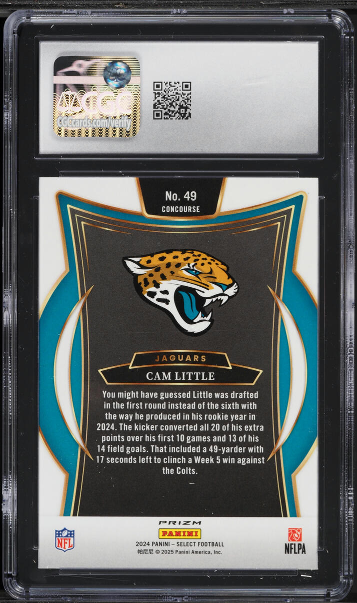 2024 Select Concourse Red & Blue Shock Cam Little ROOKIE #49 CGC 9 MINT