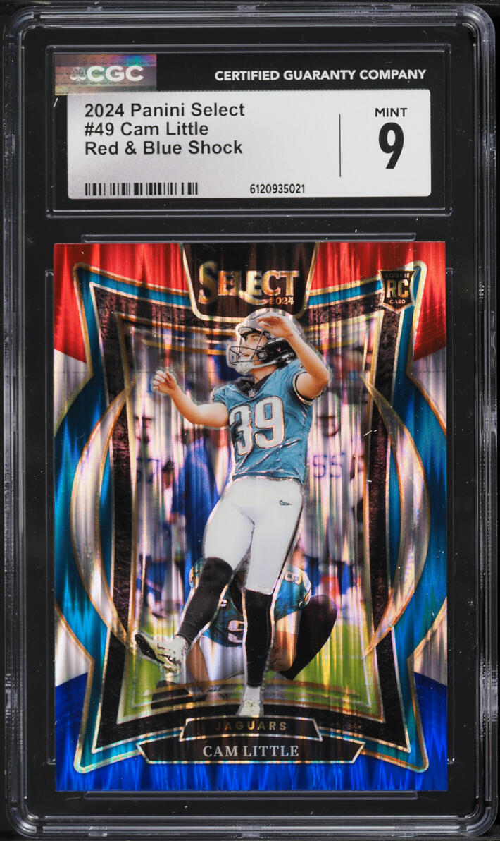 2024 Select Concourse Red & Blue Shock Cam Little ROOKIE #49 CGC 9 MINT
