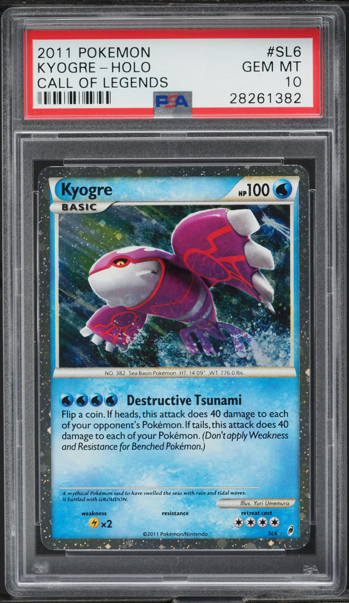 2011 Pokemon Call Of Legends Holo Shiny Kyogre #SL6 PSA 10 GEM MINT