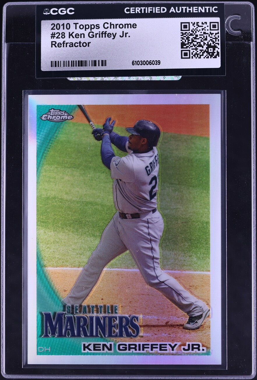 2010 Topps Chrome Refractor Ken Griffey Jr. #28 CGC AUTH
