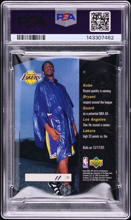 1997 SPx Grand Finale Kobe Bryant /50 #21 PSA 7 NRMT