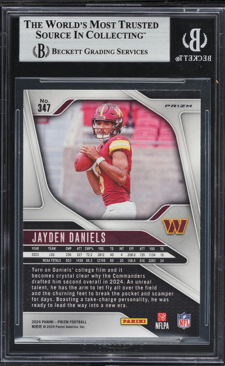 2024 Panini Prizm Silver Jayden Daniels ROOKIE #347 BGS 9 MINT