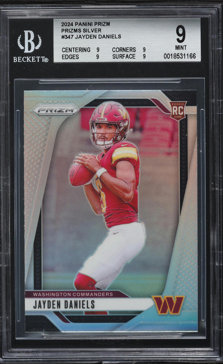 2024 Panini Prizm Silver Jayden Daniels ROOKIE #347 BGS 9 MINT