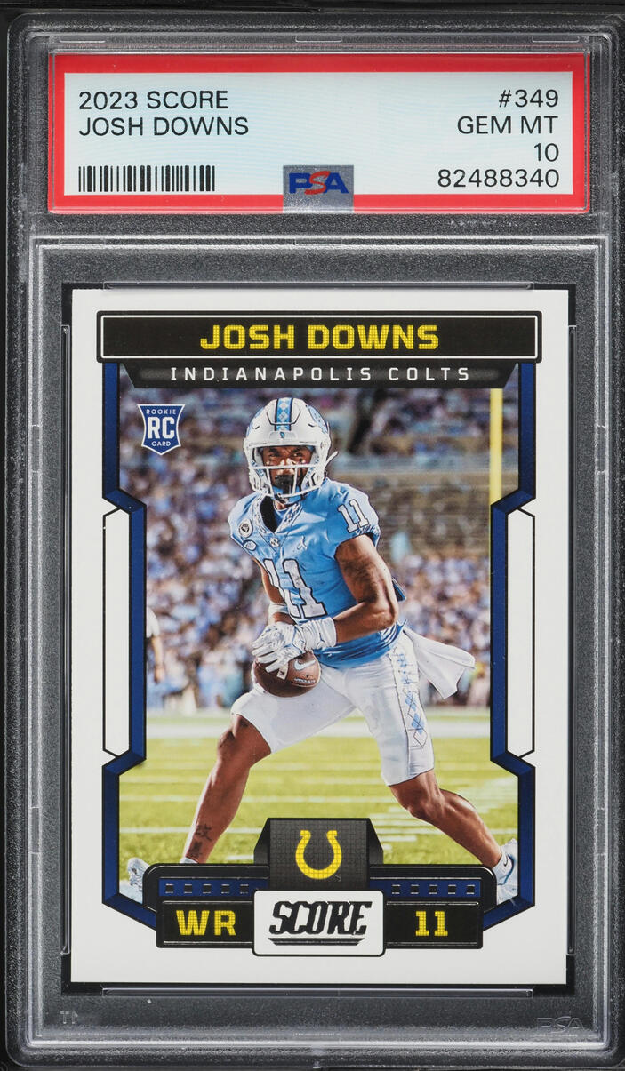 2023 Score Football Josh Downs ROOKIE #349 PSA 10 GEM MINT