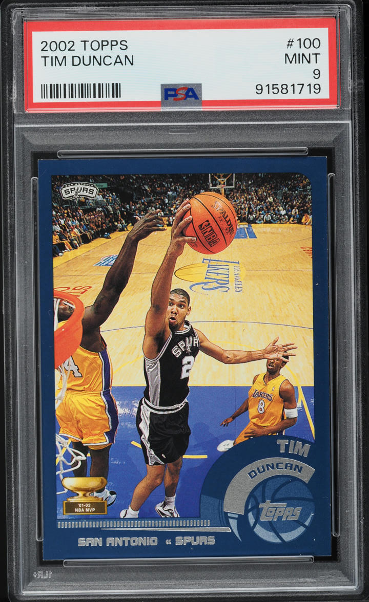 2002 Topps Tim Duncan #100 PSA 9 MINT