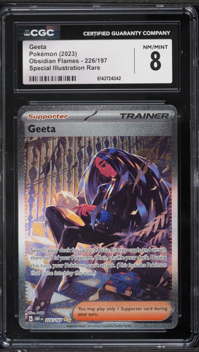2023 Pokemon Scarlet & Violet Obsidian Flames SIR Geeta #226 CGC 8 NM-MT