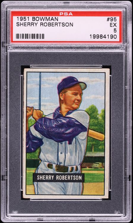 1951 Bowman Sherry Robertson #95 PSA 5 EX