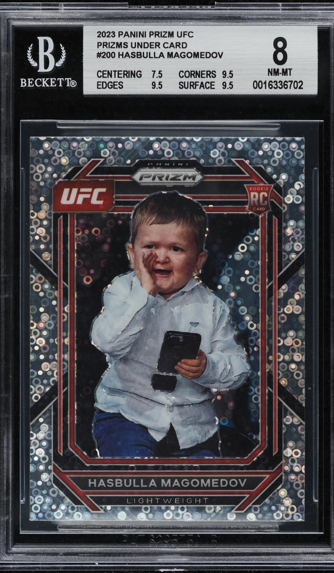2023 Panini Prizm UFC Under Card Hasbulla Magomedov ROOKIE #200 BGS 8 NM-MT
