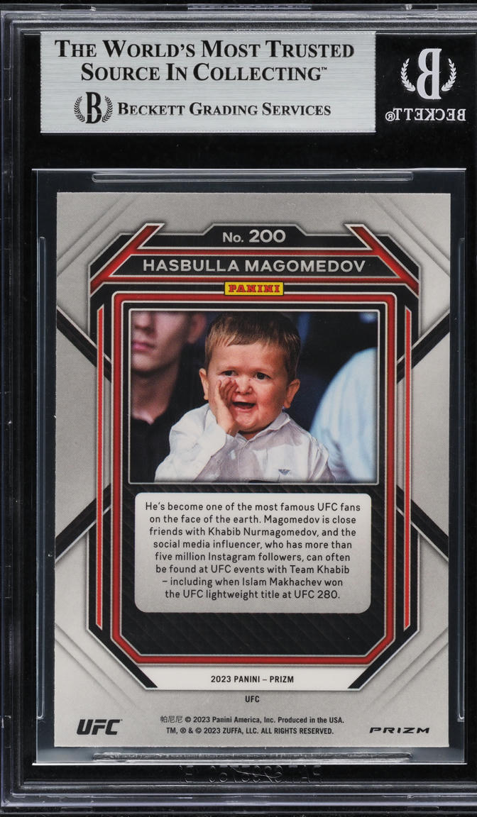 2023 Panini Prizm UFC Under Card Hasbulla Magomedov ROOKIE #200 BGS 8 NM-MT