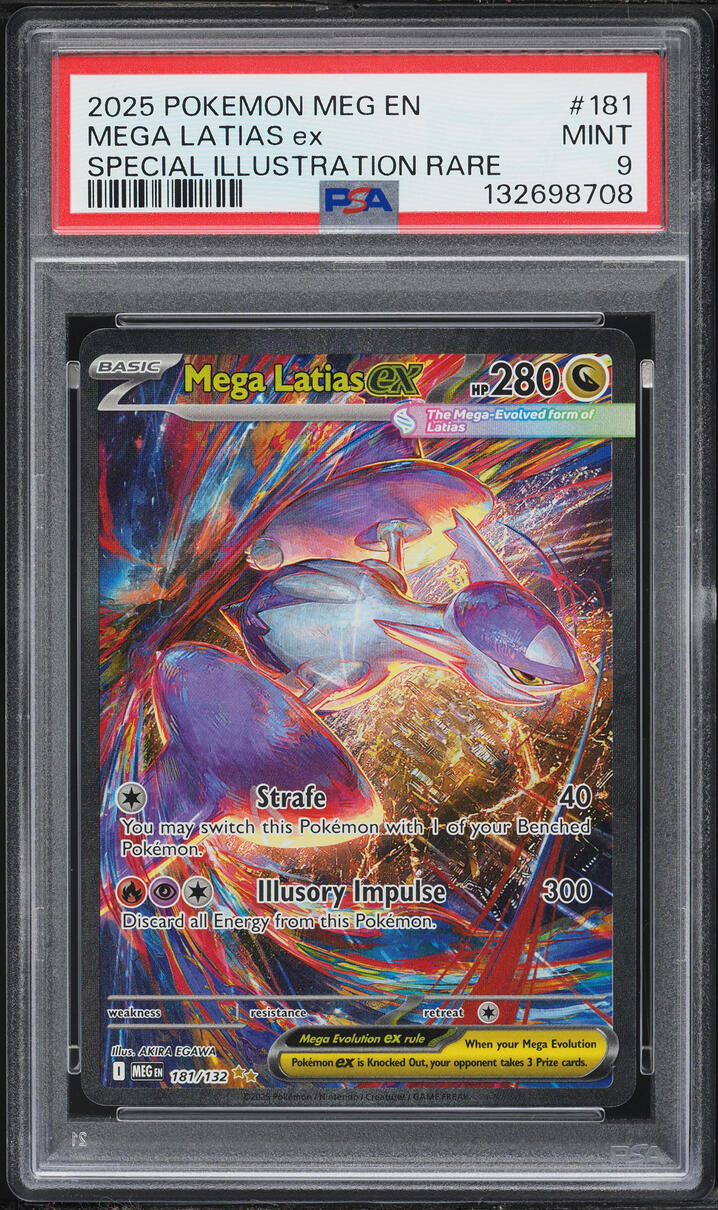 2025 Pokemon Mega Evolution SIR Mega Latias EX #181 PSA 9 MINT
