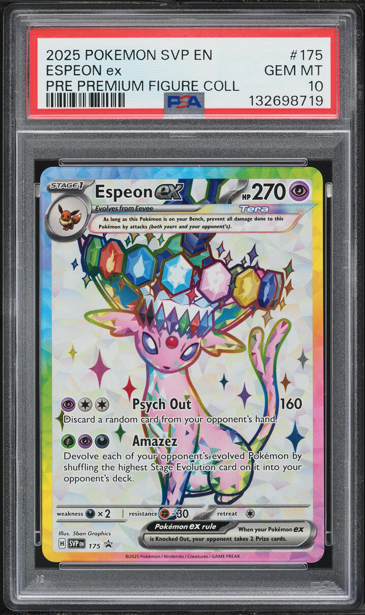 2025 Pokemon SV Promo Prismatic Evolutions Figure Collection Espeon ex #175 PSA 10 GEM MINT