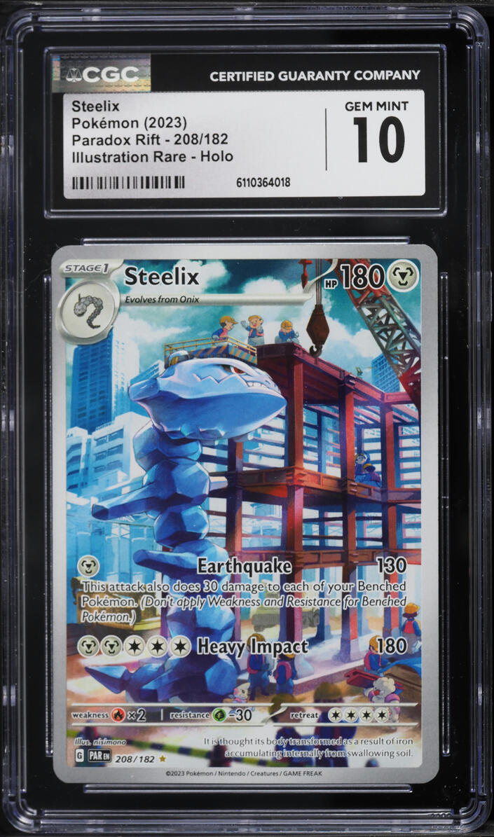 2023 Pokemon Scarlet & Violet Paradox Rift IR Steelix #208 CGC 10 GEM MINT