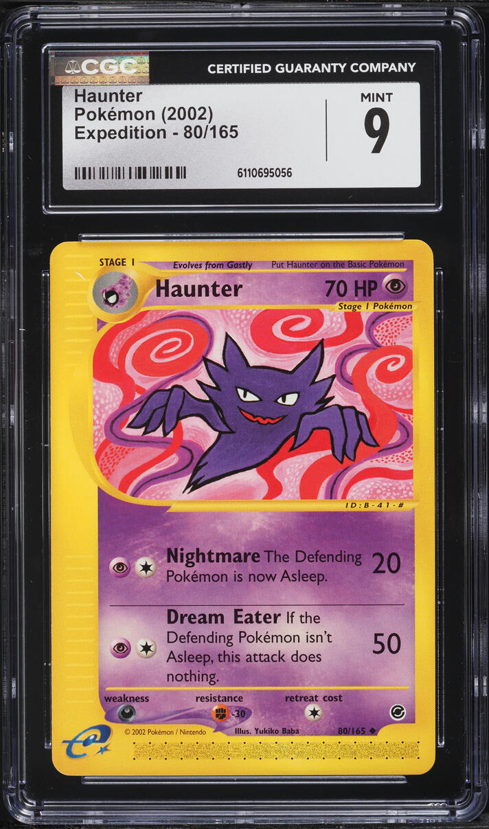 2002 Pokemon Expedition Haunter #80 CGC 9 MINT