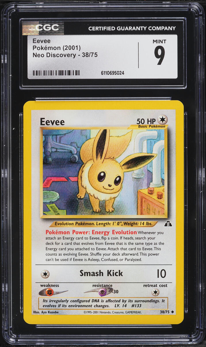 2001 Pokemon Neo Discovery Eevee #38 CGC 9 MINT
