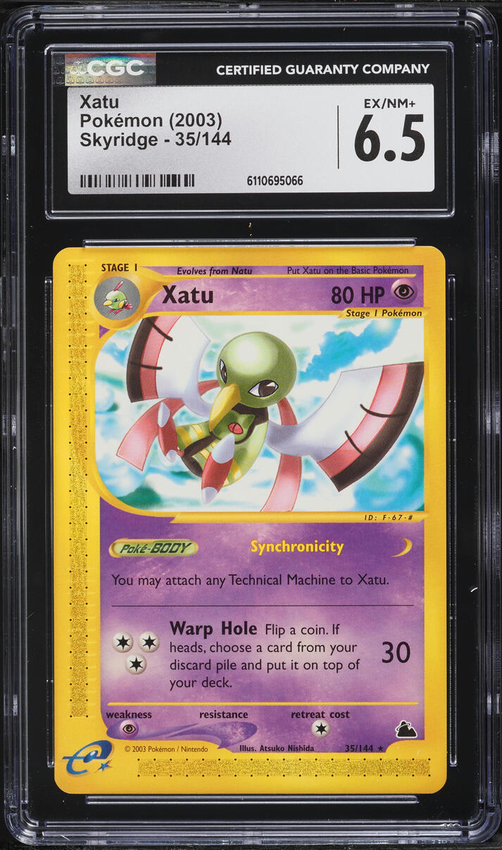 2003 Pokemon Skyridge Xatu #35 CGC 6.5 EXMT+