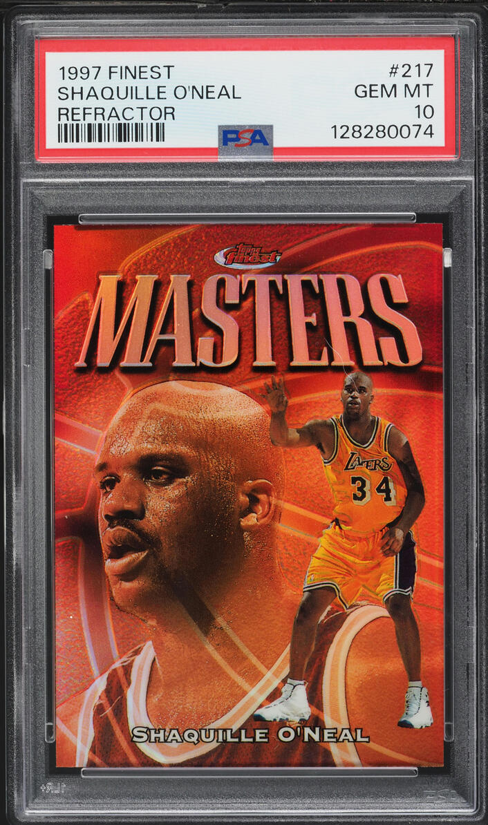 1997 Finest Refractor Shaquille O'Neal #217 PSA 10 GEM MINT