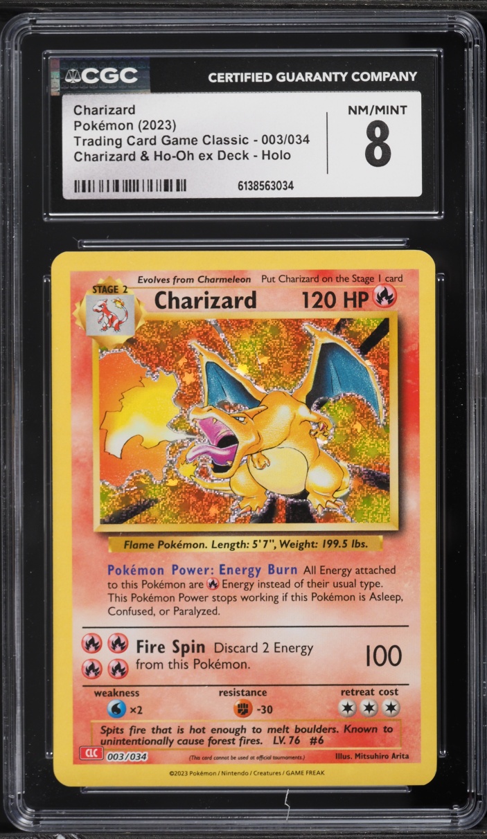 2023 Pokemon TCG Classic Collection Holo Charizard #3 CGC 8 NM-MT