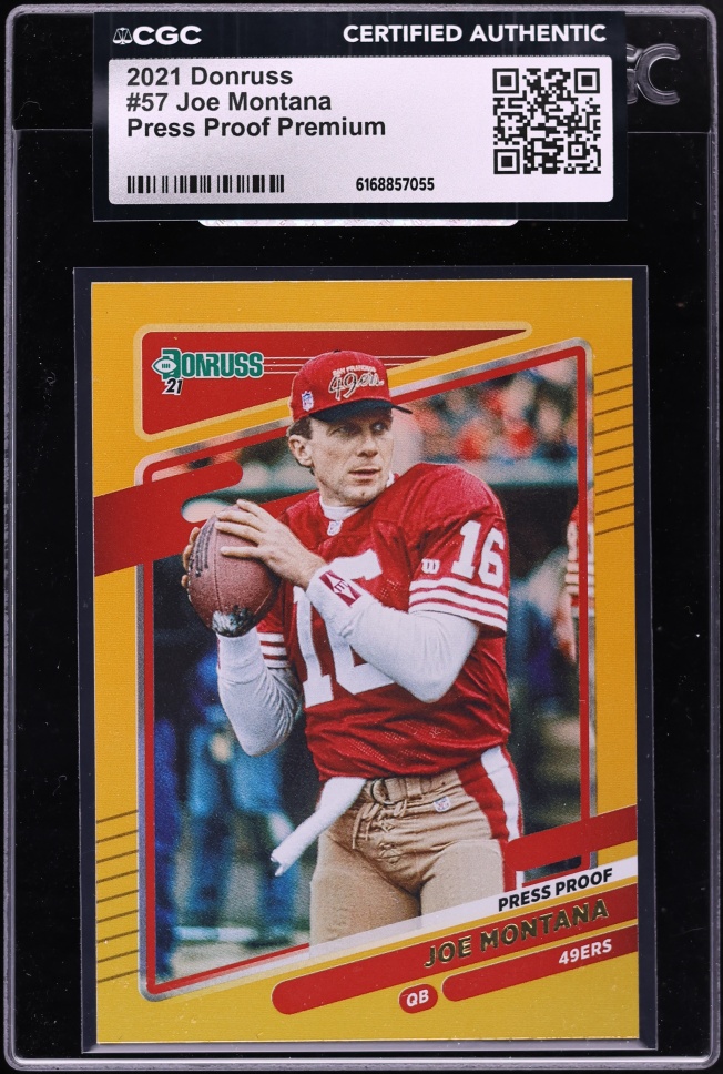 2021 Donruss Press Proof Premium Joe Montana #57 CGC AUTH