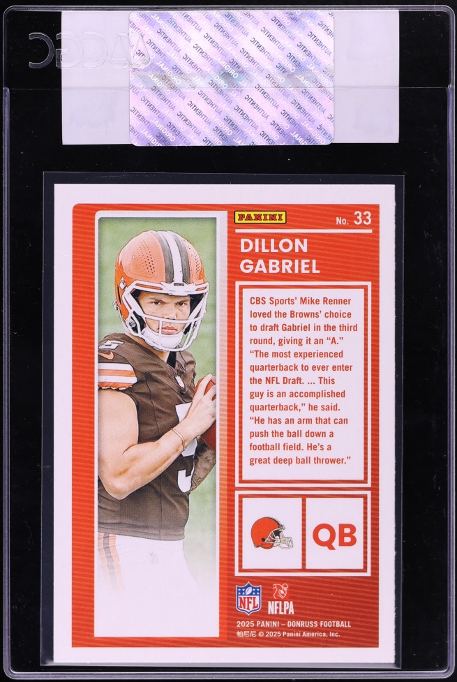 2025 Donruss The Rookies Dillon Gabriel ROOKIE #33 CGC AUTH