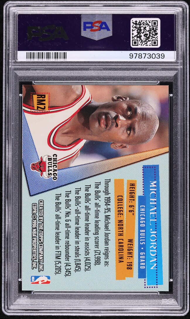 1995 Stadium Club Reign Men Michael Jordan #RM2 PSA 10 GEM MINT