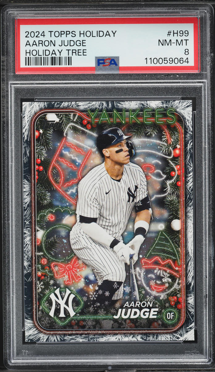 2024 Topps Holiday Tree Aaron Judge #H99 PSA 8 NM-MT