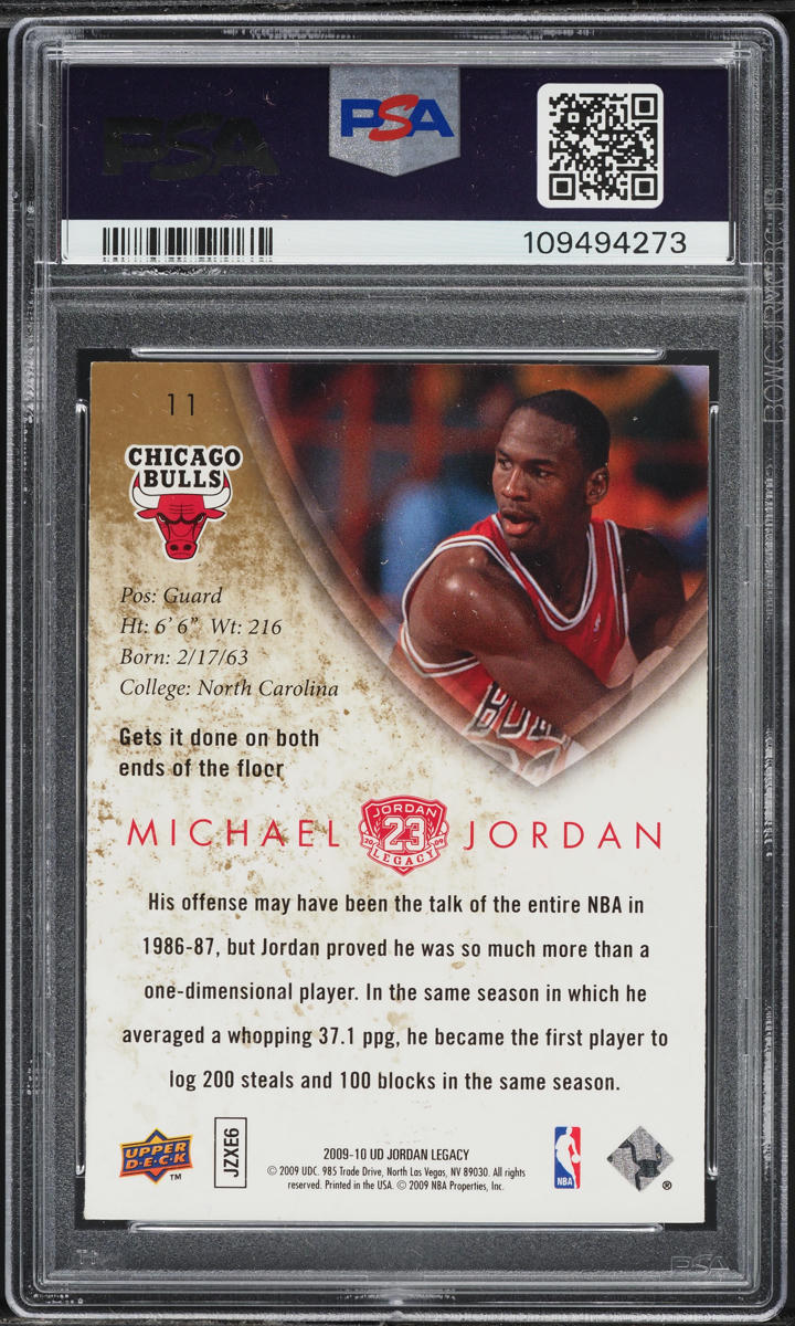 2009 Upper Deck Jordan Legacy Michael Jordan #11 PSA 6 EXMT