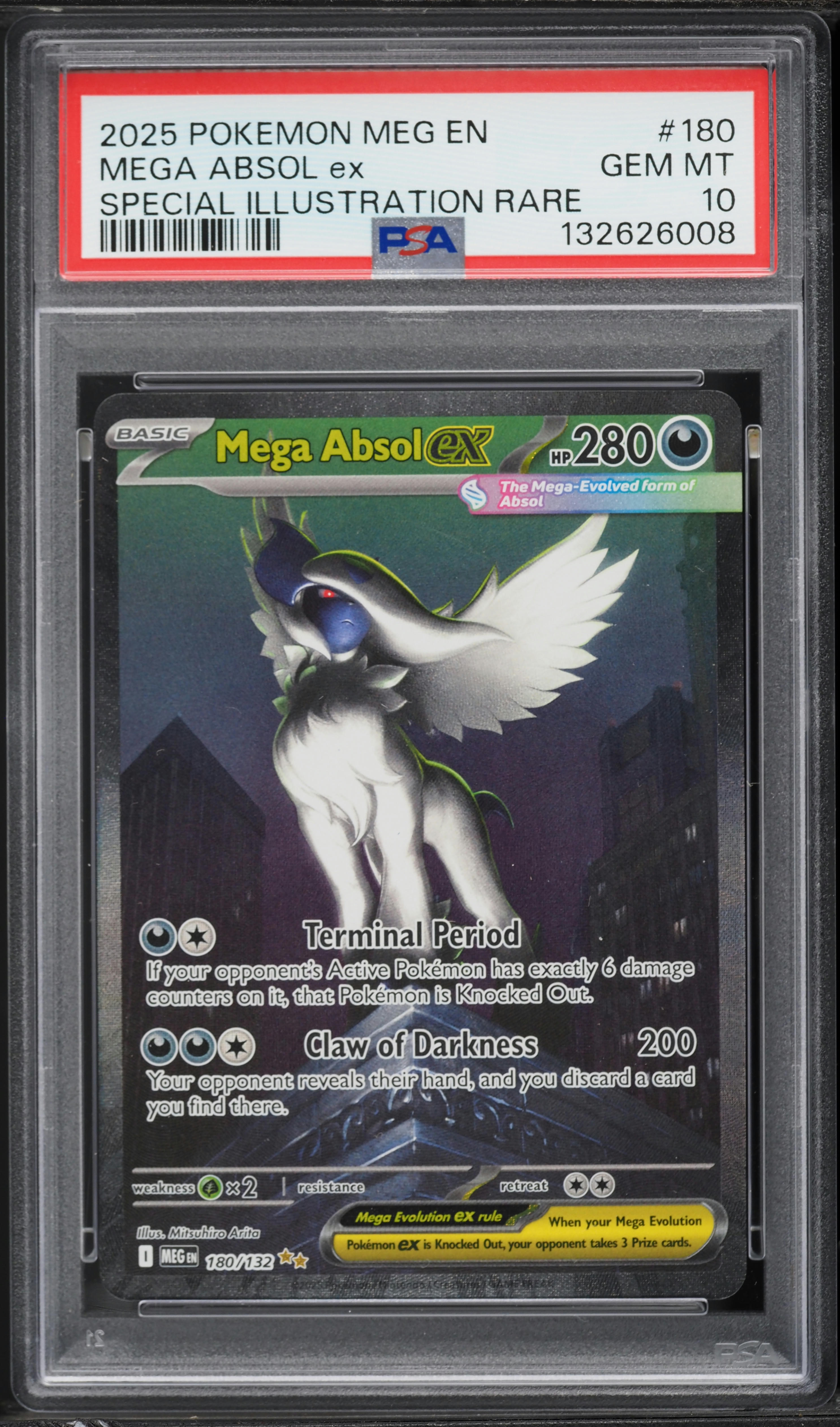 2025 Pokemon Mega Evolution SIR Mega Absol ex #180 PSA 10 GEM MINT